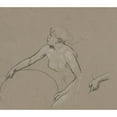 thumbnail image 2 of Elihu Vedder 17x15 Black Ornate Wood Framed Double Matted Museum Art Print Titled - Studies for Figure Of&nbsp;Spring, 2 of 5