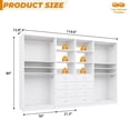 thumbnail image 4 of Homieasy 114.6'' Wide Closet Organizer with 8 Drawers and 4 Hanging Rods, 4-Piece Closet System for Storage, White, 4 of 7