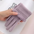 thumbnail image 7 of qolati Gloves for Women Winter Faux Fur Warm Driving Gloves Soft Touchscreen Texting Windproof Gloves Cold Weather Knitted Thermal Elastic Mittens, 7 of 7