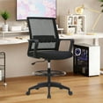 thumbnail image 2 of Drafting Chair Tall Office Chair Adjustable Swivel Rolling Mesh Height With Lumbar Support Arms Footrest Mid Back For Adults Standing Desk Drafting Stool Black, 2 of 8