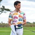thumbnail image 3 of Balery Doodle Cars Camisa Polo de Hombre con Estampado, de Manga Corta y Tejido Medio, Camisa Tipo Golf Polo-X-Large, 3 of 6