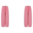 thumbnail image 4 of Minnieouse Pantalones hasta la pantorrilla para mujer, pantalones artísticos de verano para mujer, bombachos holgados de viaje con cintura de nueve puntos Rojo XL 2piezas Minnieouse CBP328017, 4 of 5
