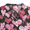 thumbnail image 4 of New Year New You! Snorda Womens Nursing Scrub Tops Valentine's Day Love Heart Printed Working Uniform Short Sleeve V-Neck Workwear Blouse T-shirt with Pockets, 4 of 6