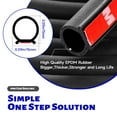 DShape Car Door Rubber AIF4 Seal Strip,Black Automotive Weather