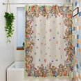 thumbnail image 3 of Spring Easter Shower Curtain Set, Waterproof Shower Curtains for Bathroom, Vintage Colorful Eggs Botanical Bunny Plaid Washable Fabric Bath Curtain for Bathtub Decoration with Hooks 60x72 Inches, 3 of 9