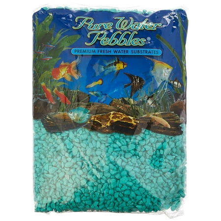 Aquarium Gravel, 5-Pound, Turquoise, Pure Water Pebbles Premium Freshwater Substrates By Pure Water
