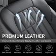 thumbnail image 5 of FLORICH Waterproof Leather Seat Cover Full Set, Universal Auto Seat Protectors for Sedans & Compact SUVs, Airbag Compatible, Gray & Black, 5 of 9
