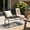 Black, variant on Outdoor Patio Wicker Loveseat, Modern 2 Seater PE Rattan Bench with Iron Frame, UV Resistant All Weather Lounge Chair for Garden, Porch, Balcony, Green