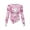 Axolotl Cherry Blossom, variant on Peacock Flower Print Long Sleeve Shirts for Women Crew Neck Stretch Irregular Fitted Tee Shirts Tops Fall Winter Workout Outfits, Size M