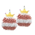 thumbnail image 1 of Crown-Shaped Chenille Hand Towel Set - Absorbent and Durable, Decorative for Home Use, Hanging Hook, Machine Washable, 1 of 9