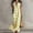 Yellow, variant on Women Summer Sleeveless Plaid Maxi Dress Lapel Collar Half-Button Side Pockets Loose Beach Vacation Outfit Khaki XL(XL)