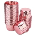 thumbnail image 1 of 50 piezas de papel a prueba de aceite taza de pastel de oro rosa papel de aluminio de doble cara papel rizador papel Mafenmaifen resistente a altas temperaturas Qi Feng, 1 of 4