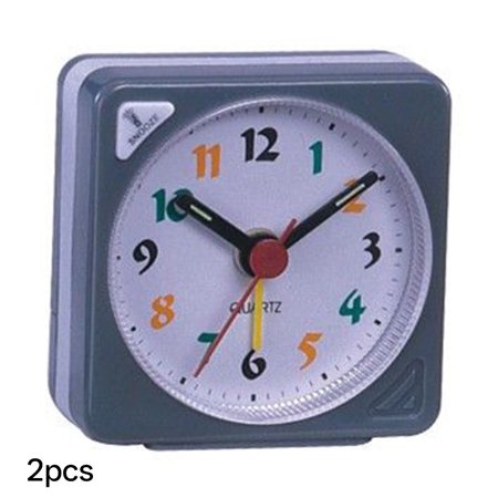 DESIGNICE Ultra Small, Battery Travel Alarm Clock with Snooze, Silent with No Ticking Analog Quartz Travel Alarm Clock Battery Operated