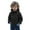 1#Black, variant on Kiijoy Little Boys Winter Down Coat Warm Hooded Padded Coat Kids Outerwear, Sizes 5-6