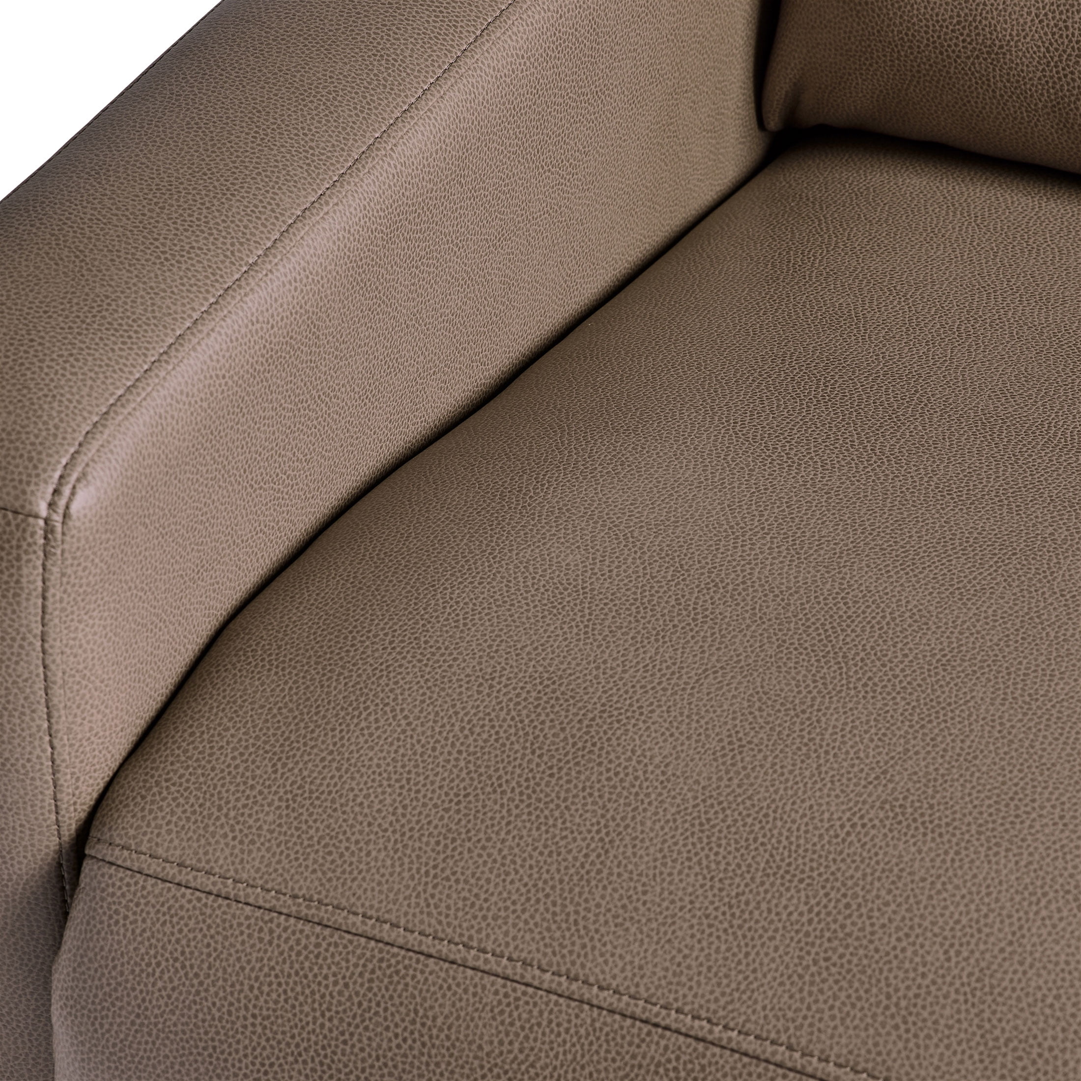 Better Homes & Gardens Modern Farmhouse Swivel Glider Recliner, Taupe Faux Leather