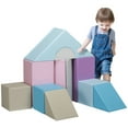 thumbnail image 1 of Soozier 11 Piece Soft Play Blocks for Kids 12-36 months, Multicoloured, 1 of 9