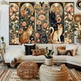 thumbnail image 2 of Gojian Boho Hippie Wall Tapestry for Bedroom Aesthetic, Indian Bohemian Tapestries Art Decor, Vintage Orange Mandala Floral Cool Vertical Wall Hanging for Living Room Dorm, 2 of 6