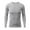 Gray, variant on Men's Long Sleeve Athletic Workout Shirt Base-Layer Quick Dry Workout T Shirts Football Running Tops White Size 2XL