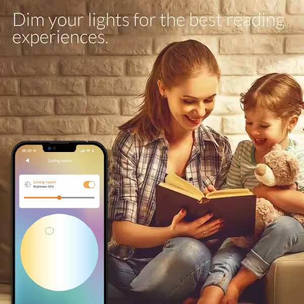 AduroSmart ERIA Soft White Smart A19 Light Bulb CRI 90+, 60W Equivalent, Hub Required
