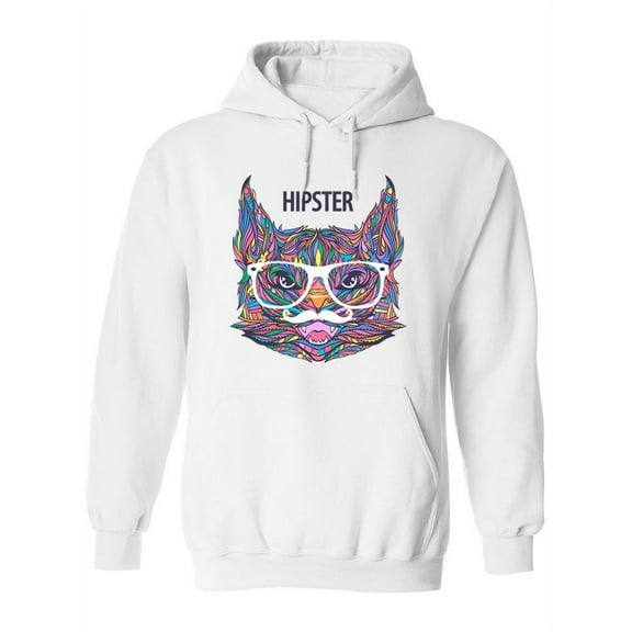 Cat In Colorful Pattern Hoodie Women -Image by Shutterstock, Female 3X-Large