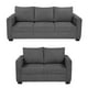 thumbnail image 1 of Sala 3-2 TRINITY Gales 2 piezas ( Sofá, Love Seat ) Gris Noche, 1 of 8