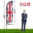 thumbnail image 2 of QSUM England Sign Feather Flag with Pole Kit,7FT England Decoration Display, the United Kingdom Business Sign, 2 of 7