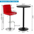 thumbnail image 2 of Gymax 3PCS Pub Table Set 24'' Round Bar Table & 2 Adjustable Bar Stools Red, 2 of 10