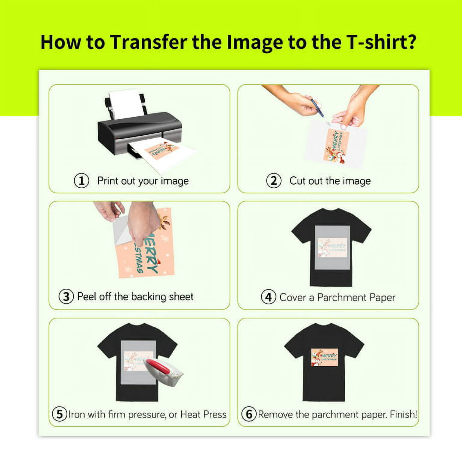 KOALA T-shirts Transfer Paper for Dark + Light Fabrics, 30 Sheets  Mixed Printable Heat Transfer Vinyl Paper for Inkjet Printers, Iron-on Transfer Paper 8.5x11