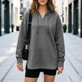 thumbnail image 5 of Vmvidoty Womens Oversized Hoodies Long Sleeve Sweatshirts Hooded Pullover Shirt Casual Tops with Pockets Gray S, 5 of 6