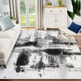 thumbnail image 5 of Yesfashion Carpets Area Rugs Washable 1150Gsm Velvet Pearl Velvet Washed Back Folded Printed Rug Abstract-Crisscross dark grey 5*7ft, 5 of 7