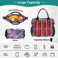 thumbnail image 2 of FORMRS Insulated Lunch Bag for Work School Unisex Large Capacity Cooler with Shoulder Strap, Watercolor Pink Marble Pattern, 2 of 6