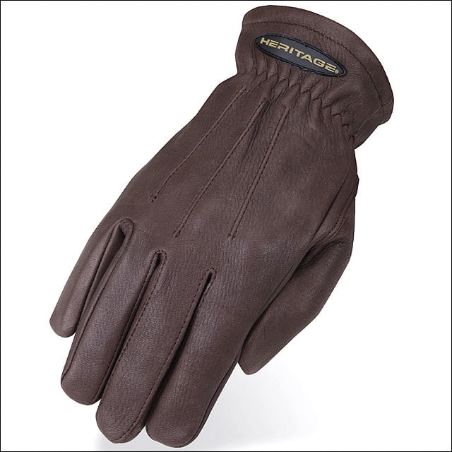06 SIZE HERITAGE SHEEPSKIN WINTER TRAIL HORSE RIDING EQUESTRIAN GLOVE CHOCOLATE by Heritage