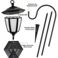 thumbnail image 4 of ANHXN solar pendant light, shepherd hook light, lighting mode, decorative solar lantern light, suitable for garden decoration, courtyard, backyard, and passage, 4 of 9