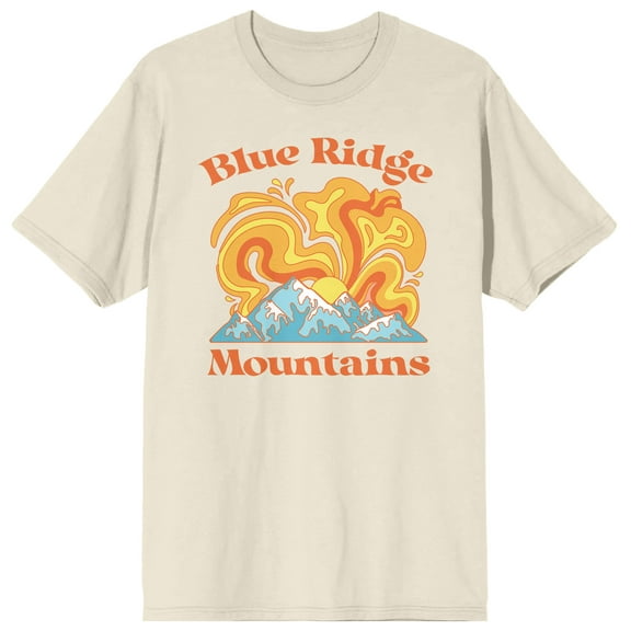 Adventure Society Blue Ridge Mountains Men's Natural T-Shirt-Medium