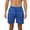 Blue, variant on Maean Causal Summer Shorts for Mens Elastic Waist Drawstring Loose 7 Inch Shorts with Zipper Pockets