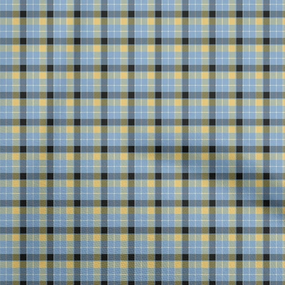 oneOone Cotton Flex Baby Blue Fabric Check Quilting Supplies Print Sewing Fabric By The Yard 40 Inch Wide