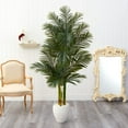 thumbnail image 3 of Nearly Natural T2227 6 ft. Golden Cane Artificial Palm Tree in White Planter, 3 of 3