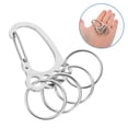 thumbnail image 3 of 2 llaveros de acero inoxidable con forma de cinturón, prácticos y con múltiples aros., 3 of 7