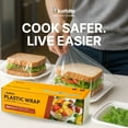 thumbnail image 4 of Katbite Plastic Food Wrap Roll, 12 in x 1200 ft (1200 sq ft), Clear, Slide Cutter Included, 4 of 10