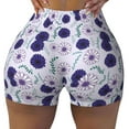 thumbnail image 2 of Haiem Daisies Flowers No Front Seam Biker Shorts for Women Yoga Workout Gym Bike Shorts with Tummy Control Moisture-Wicking-Medium, 2 of 9