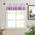 thumbnail image 2 of Merry Christmas Valances for Windows Purple Pink Xmas Tree Rod Pocket Curtain Valance Window Treatment Short Curtains for Kitchen Living Room, 54"x18", 2 of 5