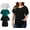 black/deep green/white dots(3pack), variant on 3 Pack Women’s Plus Size Tops Tunic Short Sleeve V Neck Shirts Casual Soft Blouse 1X-5X