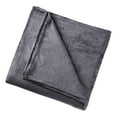 Better Homes & Gardens Luxury Velvet Plush Blanket, Twin, Dark Gray