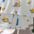 thumbnail image 4 of KPOPLK Toddler Girls Pajamas 1-12Years Kids Girl Pajama Fall Winter Button Down Short Sleeve Kids Clothes Snug Fit Pjs Set 2 Piece Size 9-10 Years,Grey, 4 of 5