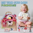 thumbnail image 4 of QIAHO Farm Animal Toys Take Along Barn Playset for Toddlers Montessori Toys with 10 Animals Figurines & DIY Stickers, 4 of 9