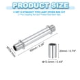 thumbnail image 2 of Uxcell Straight Pipe Lamp Stems Rod Kit, M10 60mm l Rod with Nut, Silver Tone 6 Set, 2 of 6