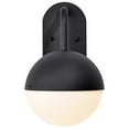 thumbnail image 4 of Nuvo Lighting Atmosphere 6W LED Medium Wall Lantern Matte Black with White Opal Glass, 4 of 7