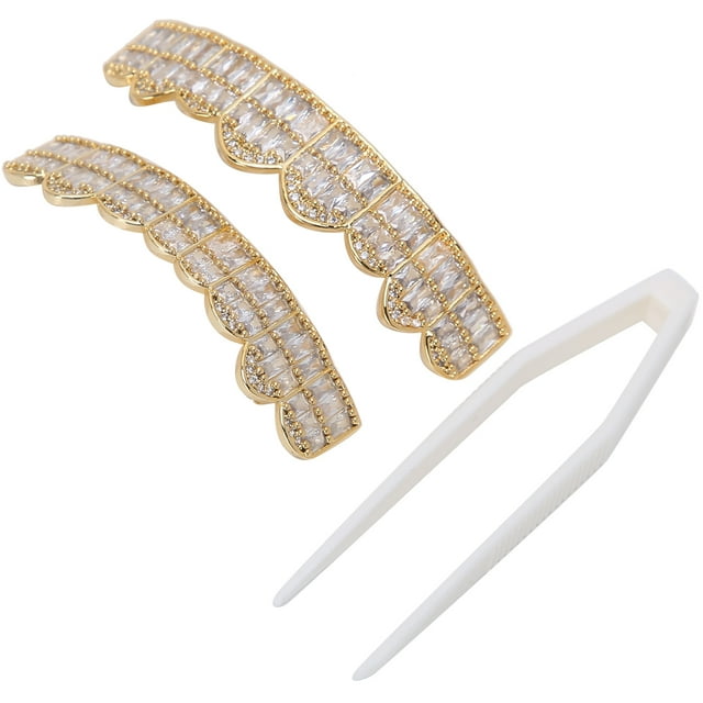 Iced Out Teeth Grill Teeth Set Hip Hop Teeth Grills Iced Out Teeth Decoration For Men Women
