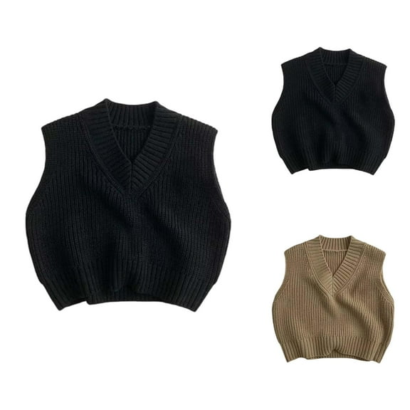 Girls Sweaters Fall Clothes for Girls Knit Collar Pullover Sweater Vest for Girls And Boys Classic Cardigan Style Childrens Knitwear Top
