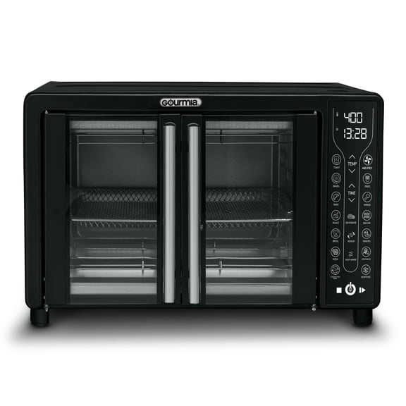 Gourmia 25 Qt Digital French Door Air Fryer Toaster Oven, Black